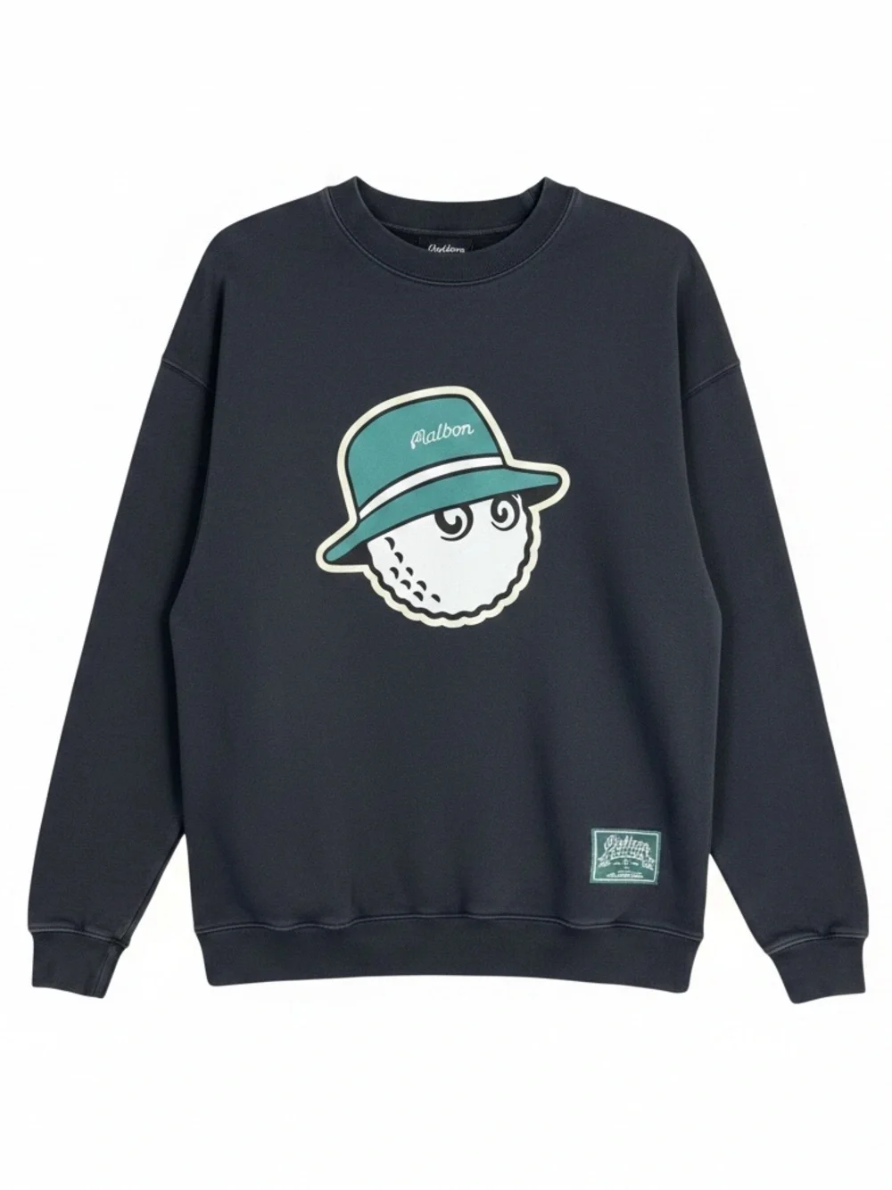 Malbon Men’s Golf Center Print Black Sweatshirt Size X-Large